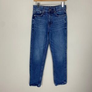 American Eagle Super High Rise Straight Jeans Blue Womens Size 4